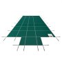 VEVOR Pool Safety Cover Fits 16x32ft Rectangle Inground Pools, Safety Pool Cover with 4x10ft Center End Step, Mesh Solid Pool Cover with Drainage Holes for Swimming Pool, Winter Safety Cover, Green