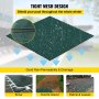 Rectangular Safety Mesh Swimming Pool Cover 18X34 FT Green Winter Outdoor
