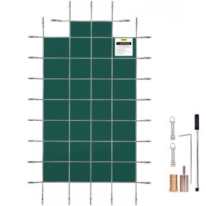 VEVOR Pool Safety Cover Fits18x36ft Inground Green Mesh with 4x8ft