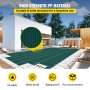 VEVOR pool safety cover on modern patio, highlighting durable high-strength pp material.