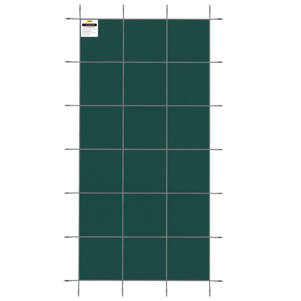 VEVOR Pool Safety Cover Fits 20x40ft Rectangle Inground Pools, Safety Pool Cover with Drainage Holes, Mesh Solid Pool Cover for Swimming Pool, Winter Safety Cover, Green