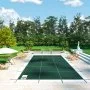 VEVOR Pool Safety Cover Fits 20x40ft Rectangle Inground Pools, Safety Pool Cover with Drainage Holes, Mesh Solid Pool Cover for Swimming Pool, Winter Safety Cover, Green