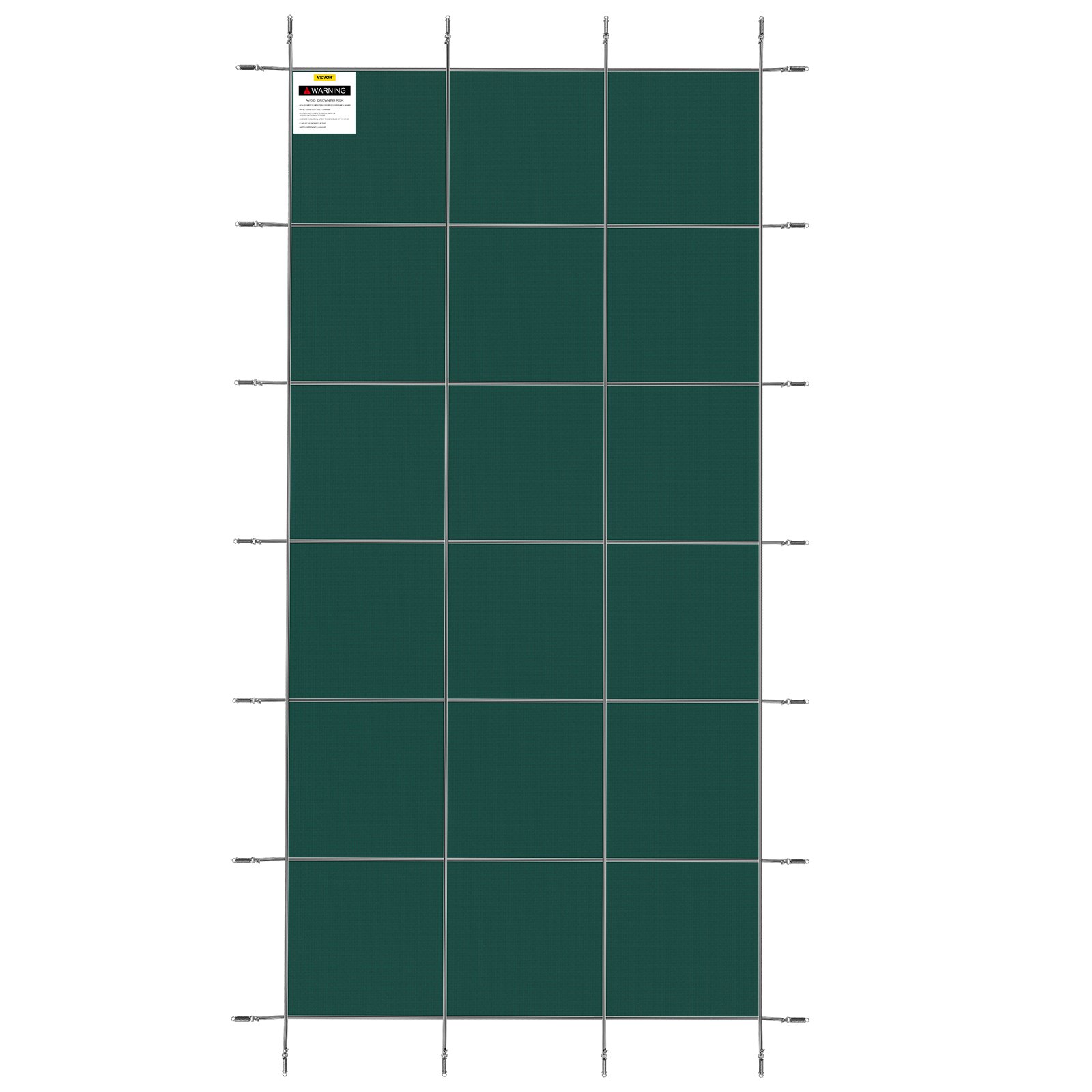 VEVOR Pool Safety Cover Fits 20x40ft Rectangle Inground Pools, Safety Pool Cover with Drainage Holes, Mesh Solid Pool Cover for Swimming Pool, Winter Safety Cover, Green