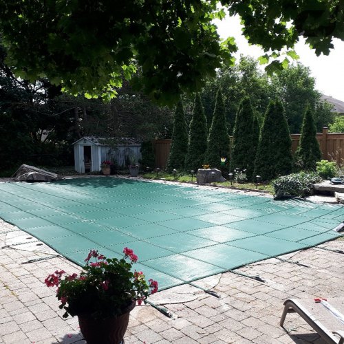 Cubierta de seguridad para piscina Vevor cubierta para piscina enterrada 27 x 47 pies, cubierta de seguridad rectangular para piscina