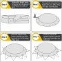 Vevor Inflatable Pool Cover Pool Safety Cover 6.5 Ft Dia. In-ground Pvc Round