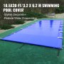 VEVOR Pool sikkerhedsafdækning, 10,5x20 ft i jorden poolafdækning, blå in-ground pooloverdækning, PVC poolafdækninger rektangulært solid sikkerhedspoolafdækning med aluminiumslægter til swimmingpool vinterbeskyttelsesovertræk