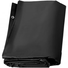 VEVOR Pool Safety Cover, 11.5x16 ft In-ground Pool Cover, Black In-ground Pool Cover, PVC Pool Covers Rectangular Safety Pool Cover Solid Safety Pool Cover for Swimming Pool Winter Protection Cover