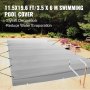 Vevor Pool Safety Cover, Inground Pool Cover 11.5x19.6 Ft, Pvc Safety Pool Cover