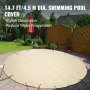 Vevor Pool Safety Cover In-ground Pool Cover 14.7 Ft Dia. Pvc Pool Cover, Round