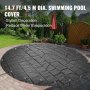 Vevor Pool Safety Cover In-ground Pool Cover 14.7 Ft Dia. Pvc Pool Cover, Round