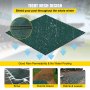 VEVOR Inground Pool Safety Cover, 20 ft x 42 ft Rectangular Winter Pool Cover, Triple Stitched, High Strength Mesh PP Material with Good Rain Permeability, Installation Hardware Included, Green