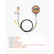 VEVOR Digital Hydraulic Pressure Test Coupling Kit 10000PSI Gauge Coupling Hose