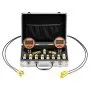 VEVOR Digital Hydraulic Pressure Test Coupling Kit, 10000 PSI Pressure Gauge Manometer Tester with 2 Gauges, 9 Test Couplings, 2 Quick-Release Couplers, 2 Hoses for Excavator Construction Machinery