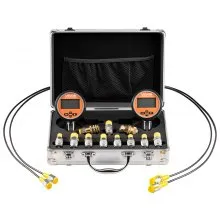 VEVOR Digital Hydraulic Pressure Test Coupling Kit 10000PSI 2 Gauges 9 Couplings