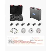 VEVOR Hydraulic Nitrogen Accumulator Charging Kit 3 Gauges 6 Adapters 1 Hose