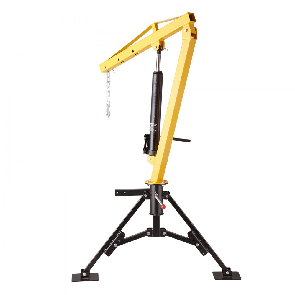 VEVOR Hydraulic Pickup Truck Crane, 453.6 kg Capacity, 360° Swivel, Hitch Mounted Crane with Three Boom Capacities of 226.8 kg, 340.2 kg & 453.6 kg, for Lifting Goods in Construction, Forestry, Factory