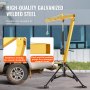 VEVOR Hydraulic Pickup Truck Crane, 1000 lbs Capacity, 360° Swivel, Hitch Mounted Crane with Three Boom Capacities of 500 lbs, 750 lbs & 1000 lbs, for Lifting Goods in Construction, Forestry, Factory