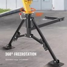 VEVOR Hydraulic Pickup Truck Crane, 1000 lbs Capacity, 360° Swivel, Hitch Mounted Crane with Three Boom Capacities of 500 lbs, 750 lbs & 1000 lbs, for Lifting Goods in Construction, Forestry, Factory