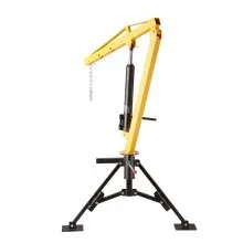 VEVOR Hydraulic Pickup Truck Crane, 1000 lbs Capacity, 360° Swivel, Hitch Mounted Crane with Three Boom Capacities of 500 lbs, 750 lbs & 1000 lbs, for Lifting Goods in Construction, Forestry, Factory