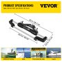 VEVOR Hydraulic Steering Cylinder 300HP, Hydraulic Steering, Front Mount, Hydraulic Outboard Steering Cylinder for Marine Boat Steering System