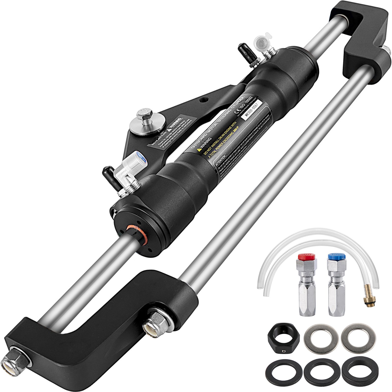 Hydraulic Steering Cylinder 300HP, Hydraulic Steering, Front Mount, Hydraulic Outboard Steering Cylinder for Marine Boat Steering System Hydraulic Steering Cylinder 300HP, Hydraulic Steering, Front Mount, Hydraulic Outboard Steering Cylinder for Marine Boat Steering System