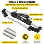 VEVOR Hydraulic Boat Steering Kit, 300HP Hydraulic Steering Kit Helm Pump, Cylinder, Wheel, 18 Feet Hose Hydraulic Steering Seal Kit, Corrosion-Resistant Boat Steering System Marine Steering Kit