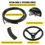 VEVOR Hydraulic Boat Steering Kit, 300HP Hydraulic Steering Kit Helm Pump, Cylinder, Wheel, 18 Feet Hose Hydraulic Steering Seal Kit, Corrosion-Resistant Boat Steering System Marine Steering Kit
