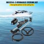 VEVOR Hydraulic Boat Steering Kit, 300HP Hydraulic Steering Kit Hjelmpumpe, Cylinder, Hjul, 24 fods slange Hydraulisk styretætningssæt, korrosionsbestandigt bådstyresystem Marine styresæt