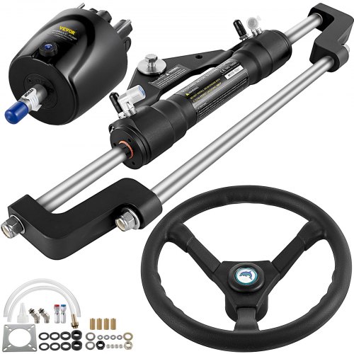 Hydraulic Outboard Boat Steering Kit HK6400A-3 Marine Steering System Kit 300HP