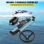 VEVOR Hydraulic Steering Kit 300HP, Hydraulic Boat Steering Kit Helm Pump, Hydraulic Boat Steering Kit Without Hydraulic Steering Hose for Boat Steering System