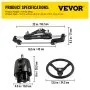 VEVOR Hydraulic Steering Kit 300HP, Hydraulic Boat Steering Kit Helm Pump, Hydraulic Boat Steering Kit Without Hydraulic Steering Hose for Boat Steering System