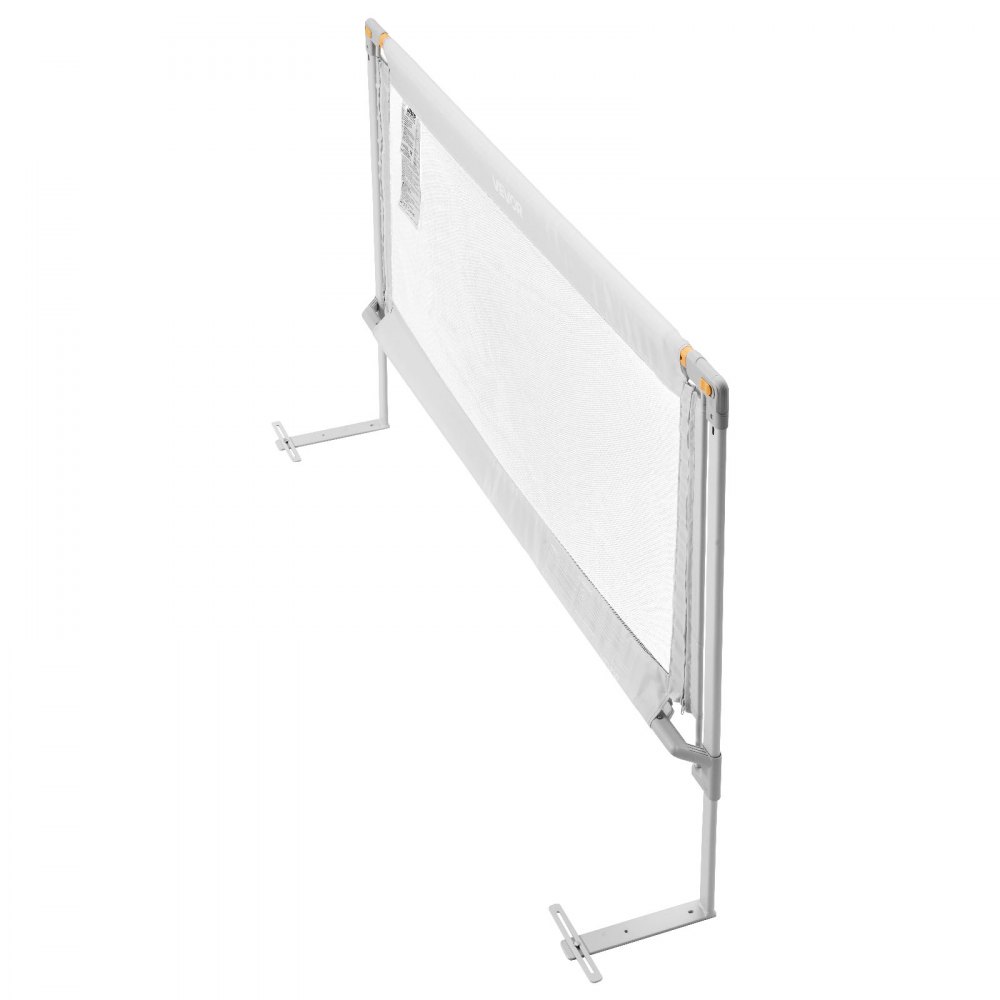 VEVOR Toddler Bed Rail, Kids Beds Guard Rail with Reinforced Iron Pipe and Oxford Cloth, Adjustable Height Bed Side Railing, Portable Guard Bumper Barrier for Crib, Bunk, 1500 x 890 mm, 1 Piece