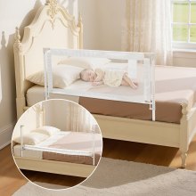 VEVOR Toddler Bed Rail Adjustable Height Portable Baby Beds Guard Rail 1 Piece