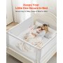 VEVOR 3 Piece Toddler Bed Rail, Kids Beds Guard Rail with Reinforced Iron Pipe and Oxford Cloth, Adjustable Height Bed Side Railing, Portable Guard Bumper Barrier for Queen Size, 3 Sides, Grey