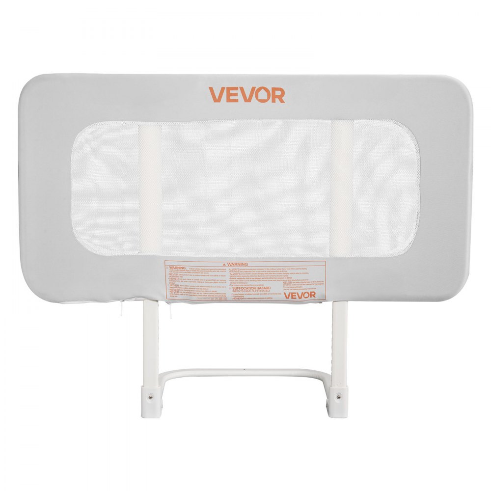 VEVOR Toddler Bed Rail, Kids Beds Guard Rail with Reinforced Iron Pipe and Oxford Cloth, Adjustable Height Bed Side Railing, Portable Guard Bumper Barrier for Crib, Bunk, 800 x 670 mm, 1 Piece