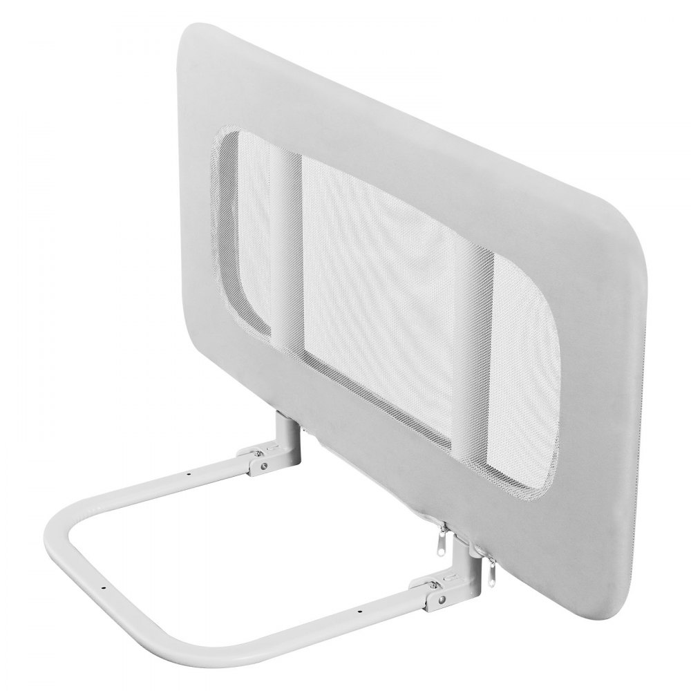 VEVOR Toddler Bed Rail, Kids Beds Guard Rail with Reinforced Iron Pipe and Oxford Cloth, Adjustable Height Bed Side Railing, Portable Guard Bumper Barrier for Crib, Bunk, 800 x 670 mm, 1 Piece