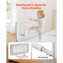 VEVOR Toddler Bed Rail Adjustable Height Portable Kids Beds Guard Rail 1 Piece
