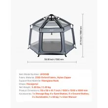 VEVOR Baby Playpen Indoor & Outdoor Portable Play Yard with UPF 50+ Sunshades