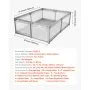 VEVOR Baby Playpen, 2000 x 1785mm Extra Large Playpen for Babies Toddlers, Indoor/Outdoor Baby Fence Play Yard, No-Gap Safety Activity Center with 50 Ocean Balls, Zippered Door & Soft Breathable Mesh
