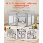 VEVOR Baby Playpen, 78.7″ x 70.1″ Extra Large Toddlers Playpen, Foldable Baby Fence Play Yard with Zippered Door & Soft Breathable Mesh, Indoor Outdoor Safety Activity Center - Great Gift for Toddlers