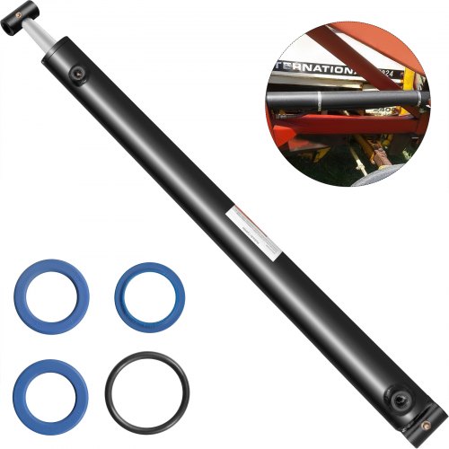 Hydraulic Cylinder Welded Double Acting 2.5" Bore 20" Stroke Cross Tube 2.5x20