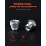 VEVOR 64 PCS BSPP Hydraulic Fitting Galvanized Cap & Plug Assortment Adapter Kit