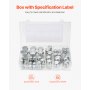 VEVOR 64 PCS BSPP Hydraulic Fitting Galvanized Cap & Plug Assortment Adapter Kit