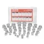 VEVOR 64 PCS BSPP Hydraulic Fittings, Hydraulic Cap and Plug Kit with Precision Threading, Galvanized Steel Heavy Duty Hydraulic Fitting Adapter Kit, Dash Sizes 04/06/08/10/12/16