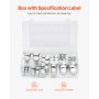 72 PCS Hydraulic Fittings 37° JIC Hydraulic Hose Cap and Plug Assortment Kit