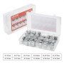 VEVOR 72 PCS ORFS O-Ring Plug and Cap Hydraulic Sealing Fittings Kit Sizes 4-16