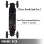VEVOR Mountainboard, 37''L Cross Country Skateboard, All Terrain Longboard with 95A Shock Absorber, Mountain Skateboard with Bindings, 8-Layer Canada Maple Offroad Skateboard, for Cruising Downhill