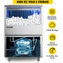VEVOR 110V Commercial Ice Maker 220LBS/24H with 110LBS Bin, Lunar Shape Ice Machine, Full Stainless Steel Construction, Automatic Operation, Auto Clean, Include Water Filter, 2 Scoops, Connection Hose