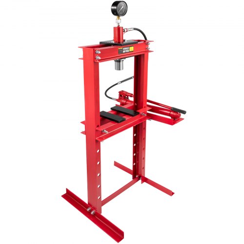 Hydraulic Shop Press 12t Heavy Duty Steel Plates With Pump And Manometer