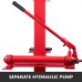 Hydraulic Shop Press 12t Heavy Duty stålplåtar med pump och manometer